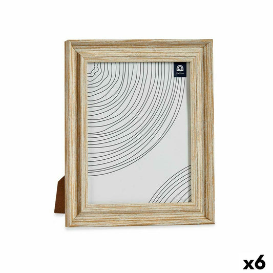 Photo frame Crystal Golden Wood Brown Plastic (26 x 2 x 31 cm) (6 Units)-0