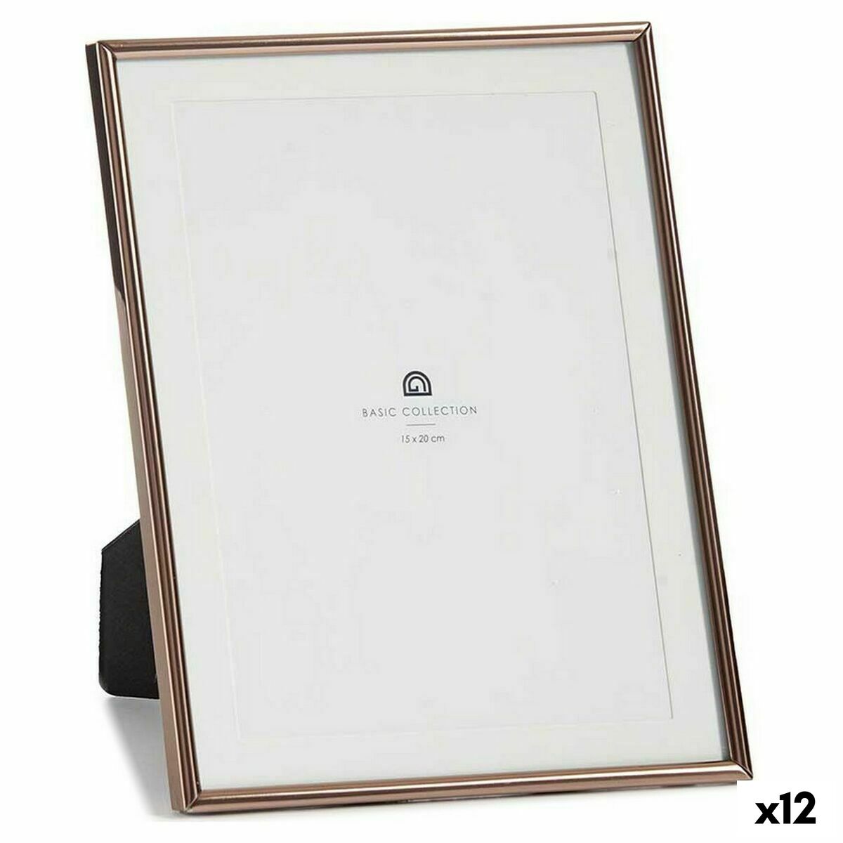 Photo frame Crystal Steel Copper (13 x 23 x 18,4 cm) (12 Units)-0