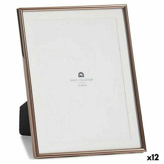 Photo frame Crystal Steel Copper (13 x 23 x 18,4 cm) (12 Units)-0