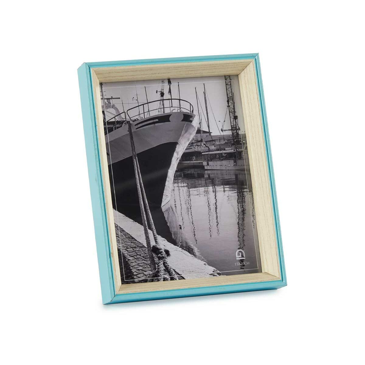 Photo frame Crystal Blue White MDF Wood (3 x 22 x 17 cm) (6 Units)-1