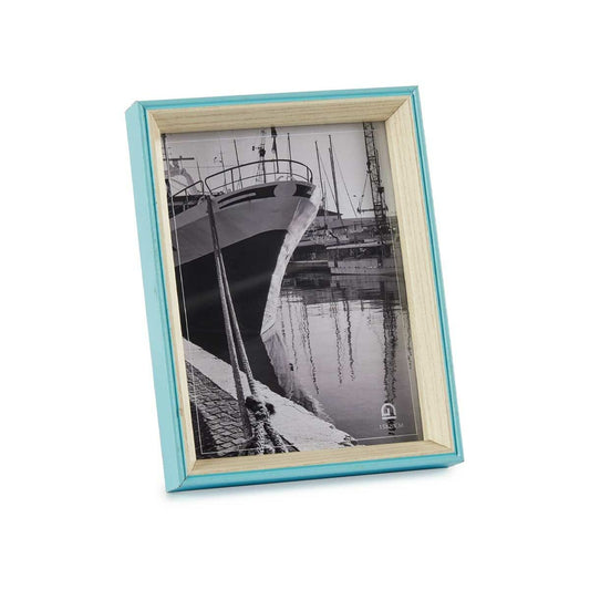 Photo frame Crystal Blue White MDF Wood (3 x 22 x 17 cm) (6 Units)-1