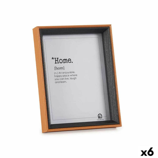 Photo frame Crystal Black Brown MDF Wood (17 x 22 x 3 cm) (6 Units)-0