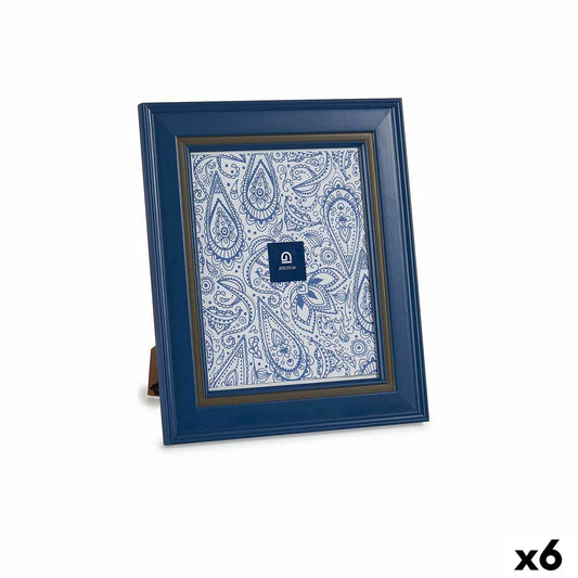 Photo frame Crystal Blue Plastic (6 Units) (2 x 33 x 28 cm)-0