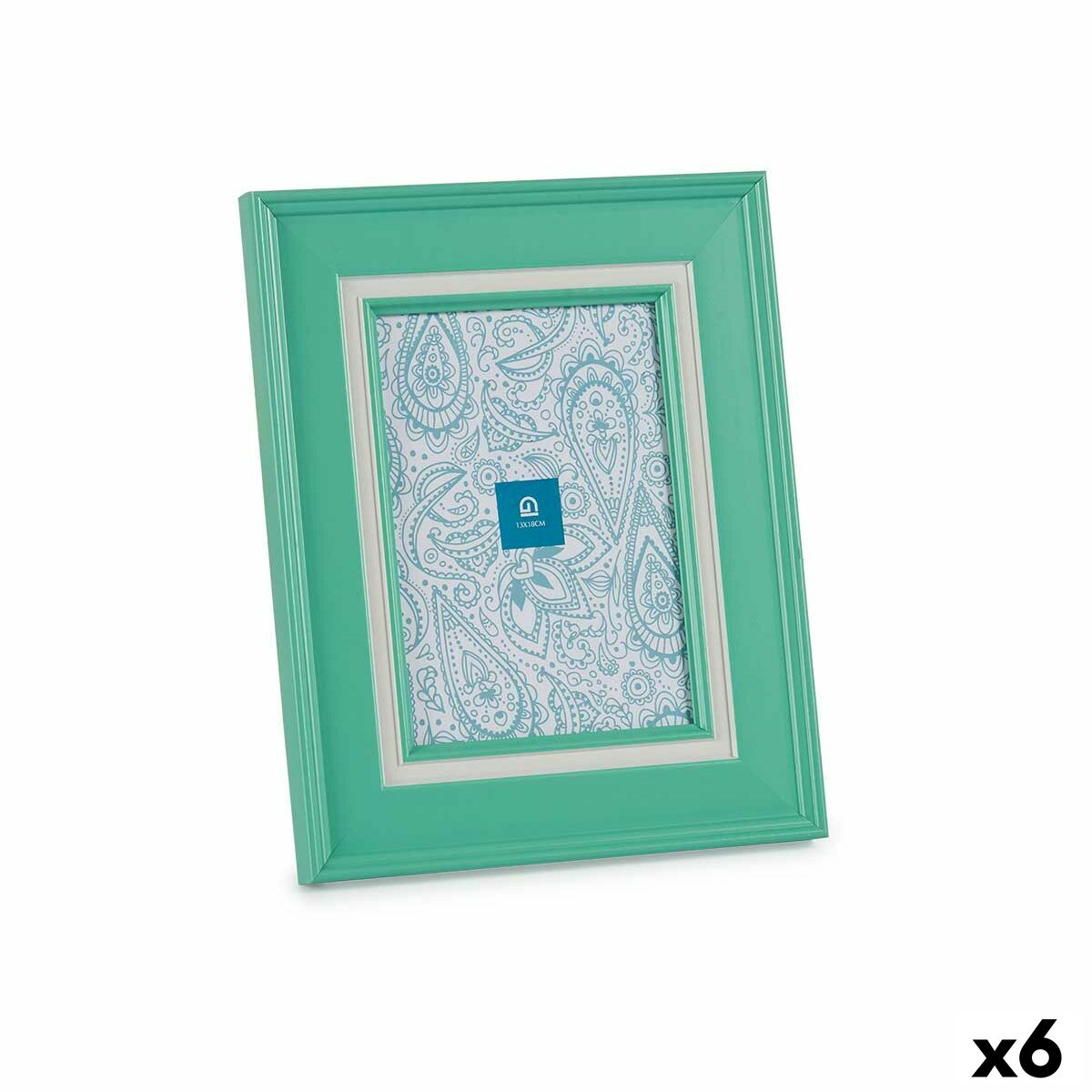 Photo frame Crystal Green Plastic (6 Units) (2 x 26 x 21 cm)-0