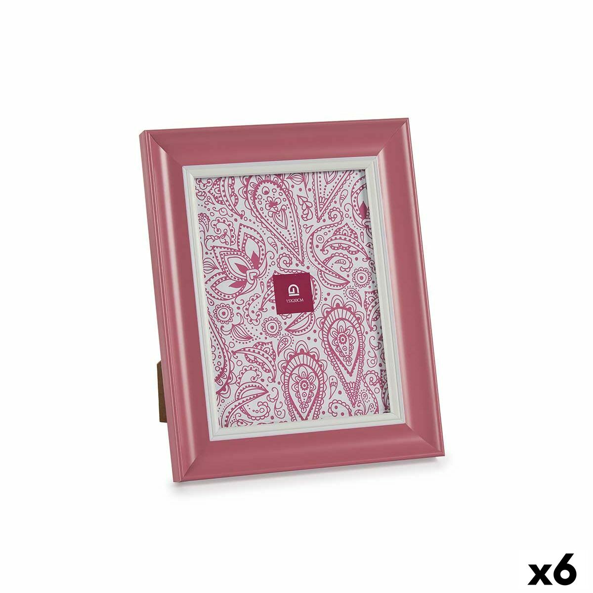 Photo frame Crystal Pink Plastic (6 Units) (2 x 26 x 21 cm)-0