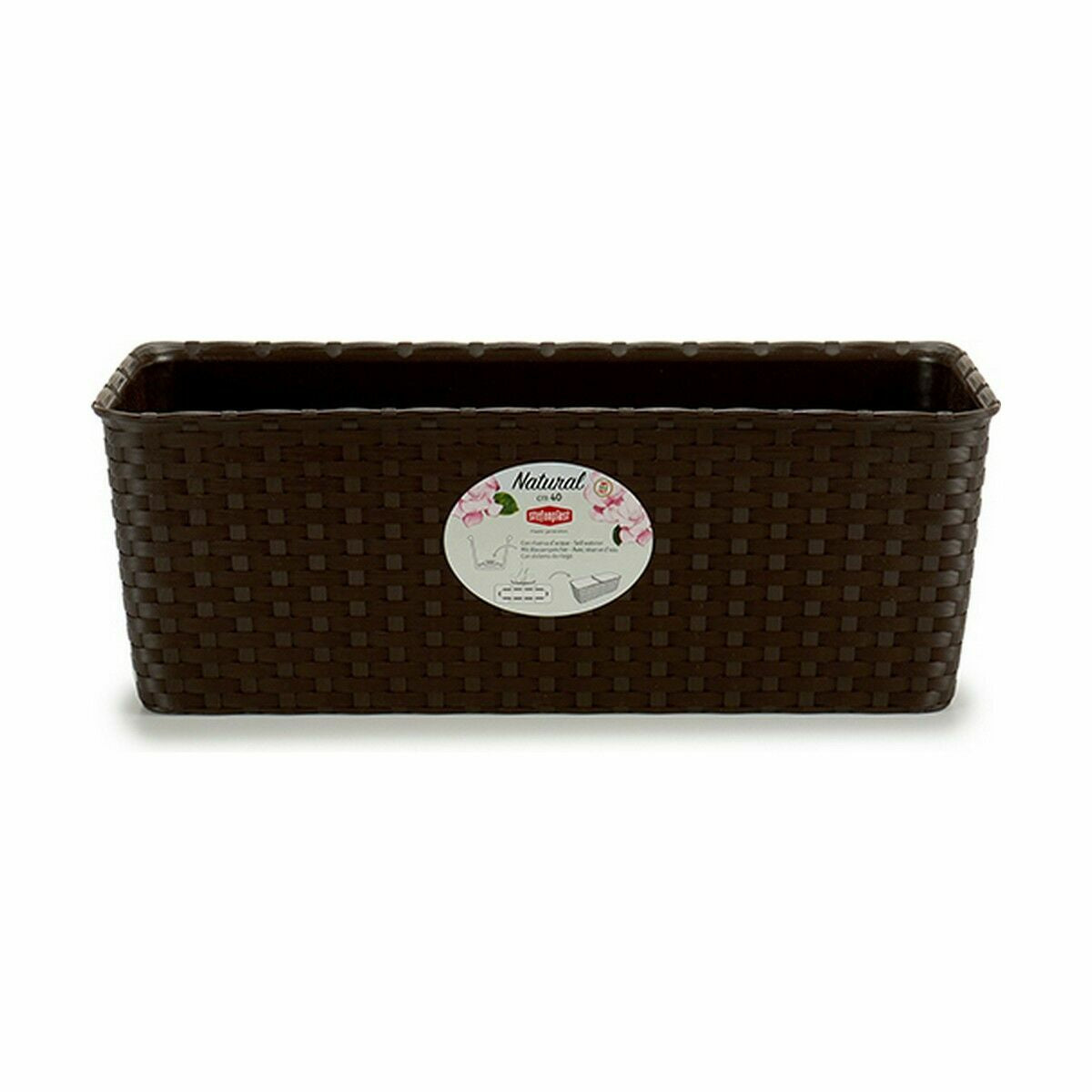 Planter Stefanplast Plastic 39 x 13,5 x 15,5 cm (12 Units)-2