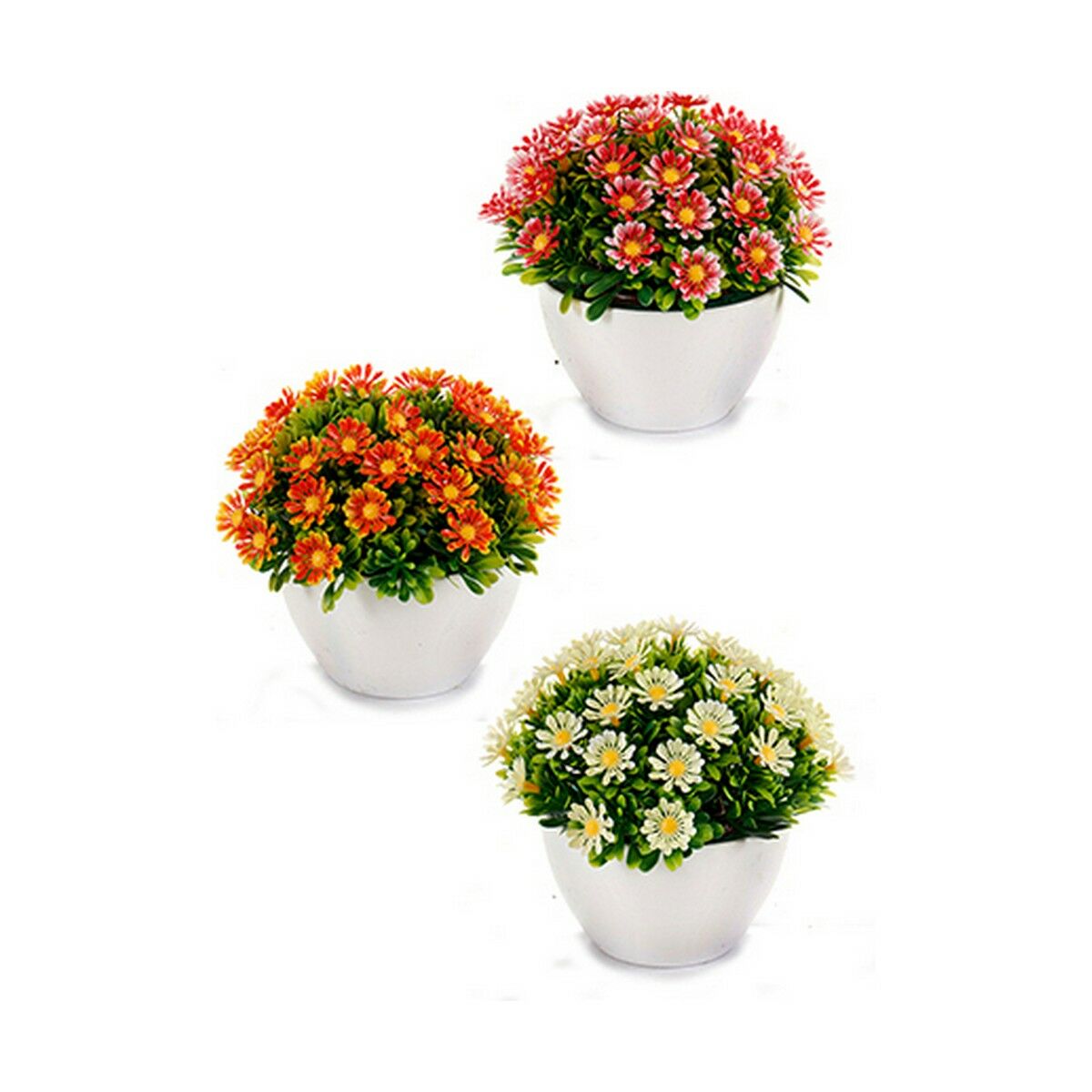 Decorative Plant Ibergarden S17-L048 Plastic Marguerite 14 x 13 x 14 cm (12 Units)-2