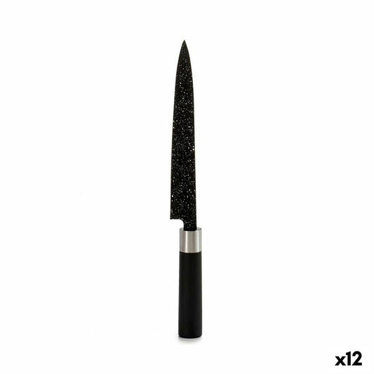 Kitchen Knife Kinvara KT11-5604M02 Black Silver Stainless steel Plastic 3,5 x 33,3 x 2,2 cm Marble (12 Units)-0