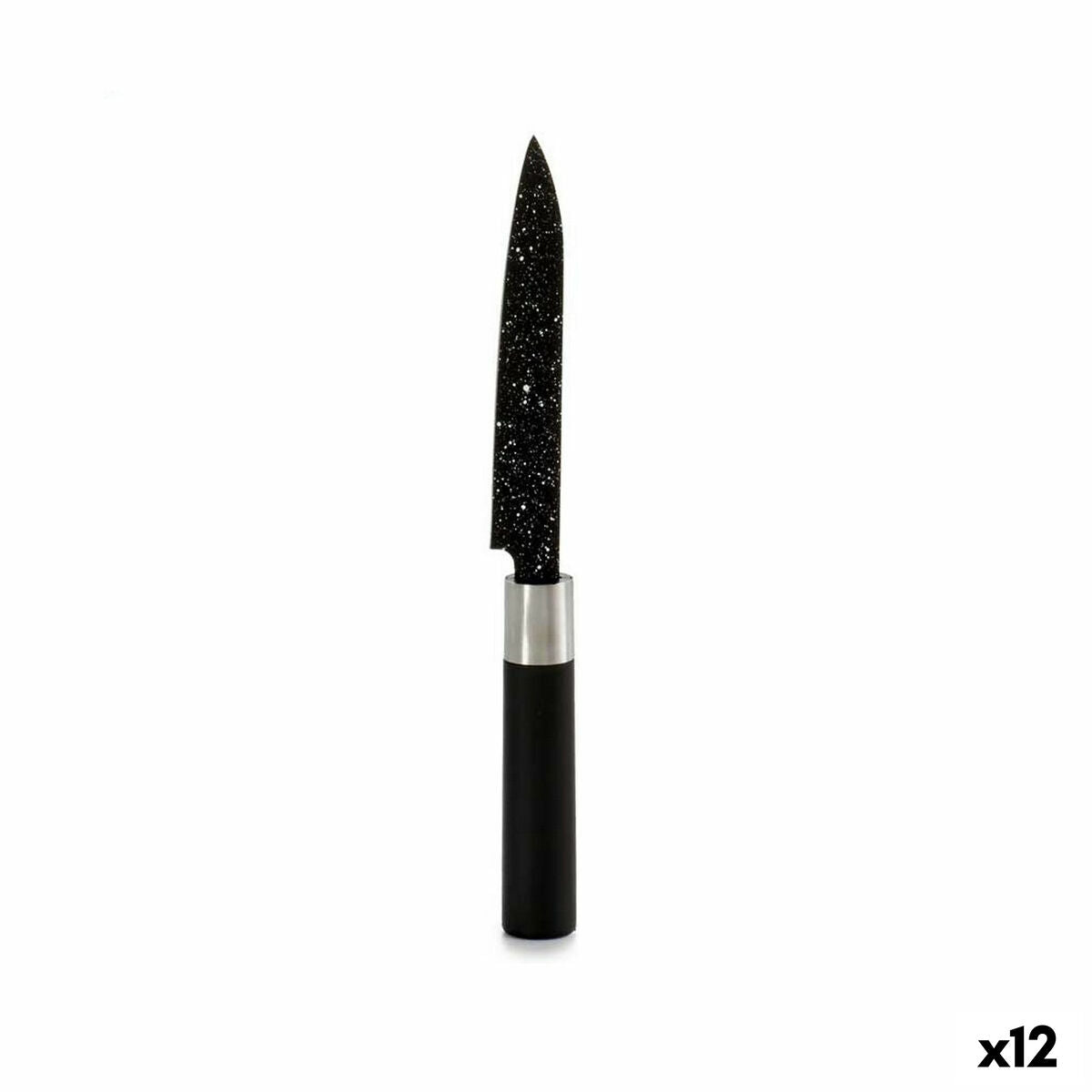 Kitchen Knife Kinvara KT11-5604M05 Black Stainless steel Plastic 2,5 x 24 x 2,5 cm Marble (12 Units)-0