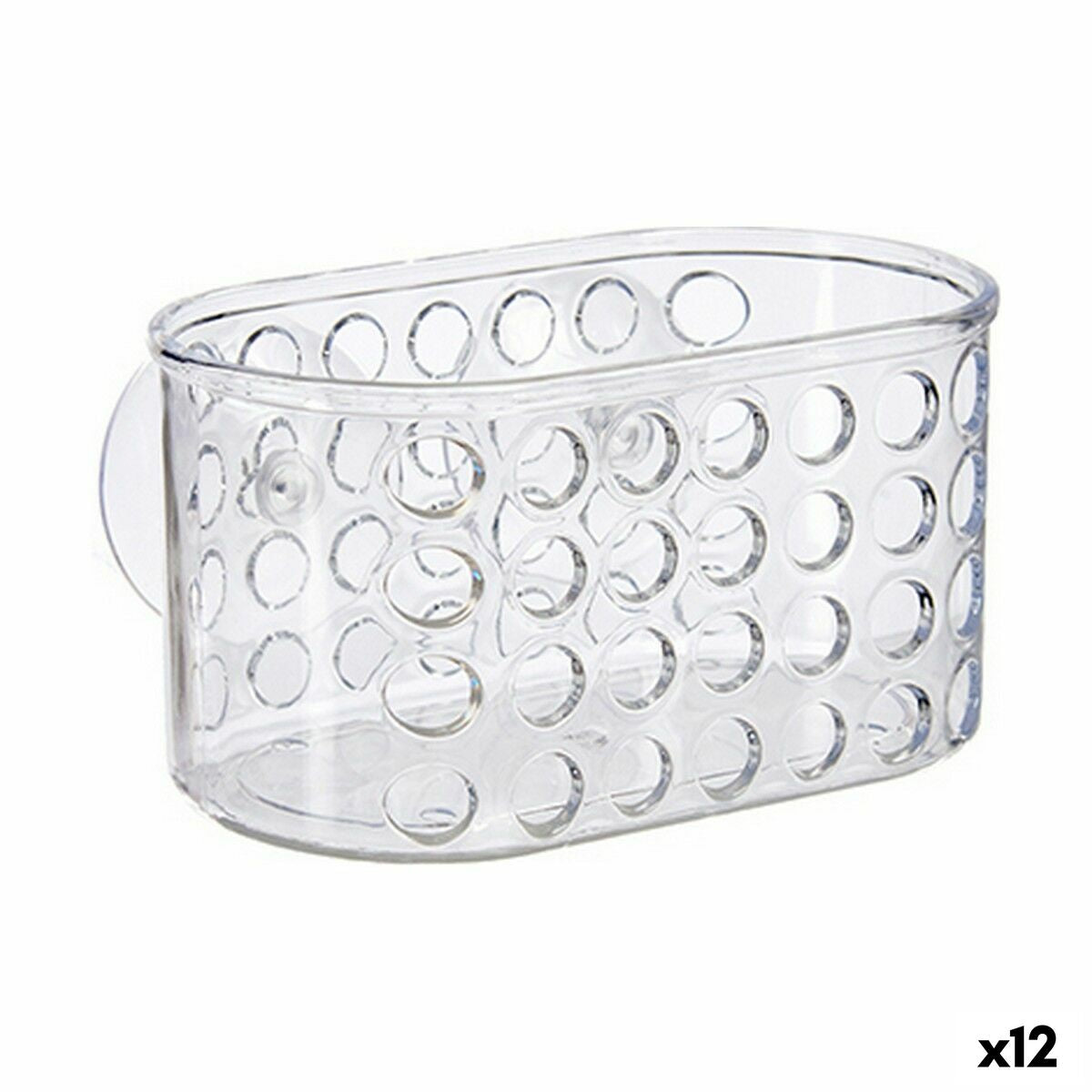 Bath Organiser Caddy Berilo CB25262A CB25262A Transparent PVC polystyrene 15,8 x 8,5 x 8 cm (12 Units)-0