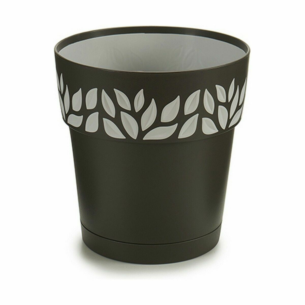 Self-watering flowerpot Stefanplast Cloe Anthracite Plastic 15 x 15 x 15 cm (12 Units)-2