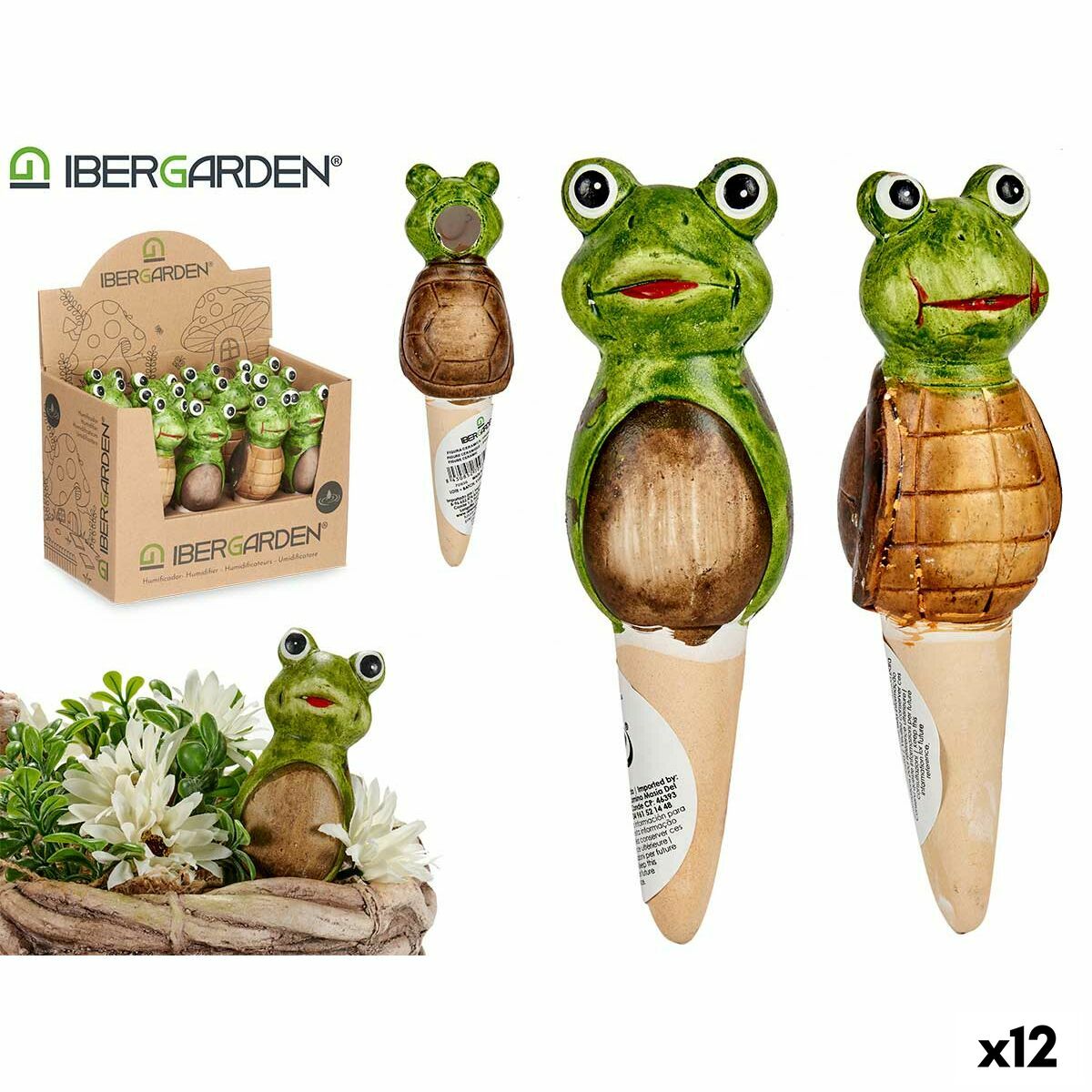 Decorative Garden Figure Ibergarden FC0226A4M26 Brown Green Ceramic 4,5 x 16,5 x 4,5 cm (12 Units)-0