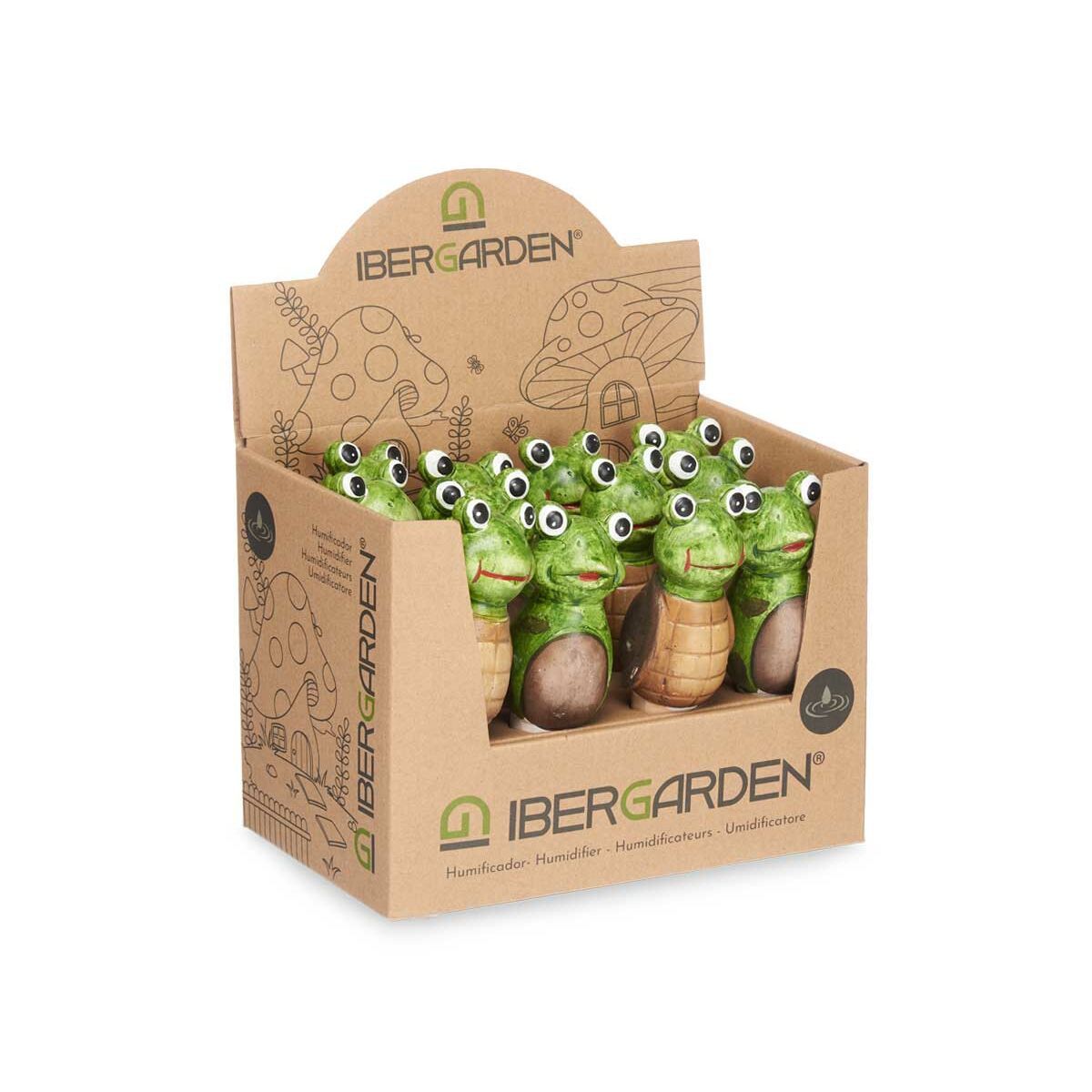 Decorative Garden Figure Ibergarden FC0226A4M26 Brown Green Ceramic 4,5 x 16,5 x 4,5 cm (12 Units)-1
