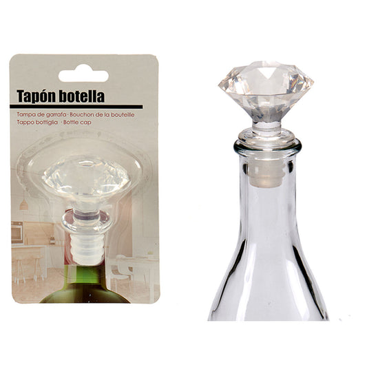 Airtight bottle cap Kinvara 25013 Transparent 4,5 x 14,5 x 8,5 cm Diamond (12 Units)-1