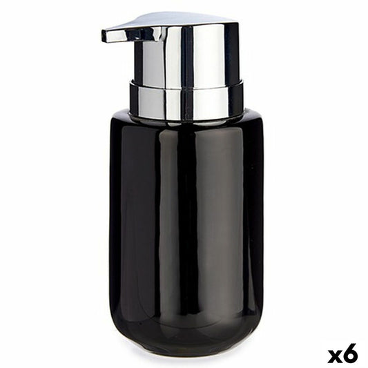 Soap Dispenser Berilo J1017-A-NEGRO J1017-A-NEGRO Black Silver Metal Ceramic 350 ml 7 x 14,5 x 8,5 cm (6 Units)-0