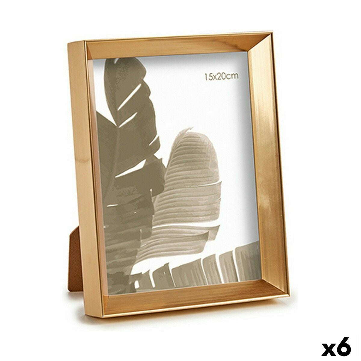 Photo frame WPC0235MG-3 Golden Glass Plastic (6 Units)-0