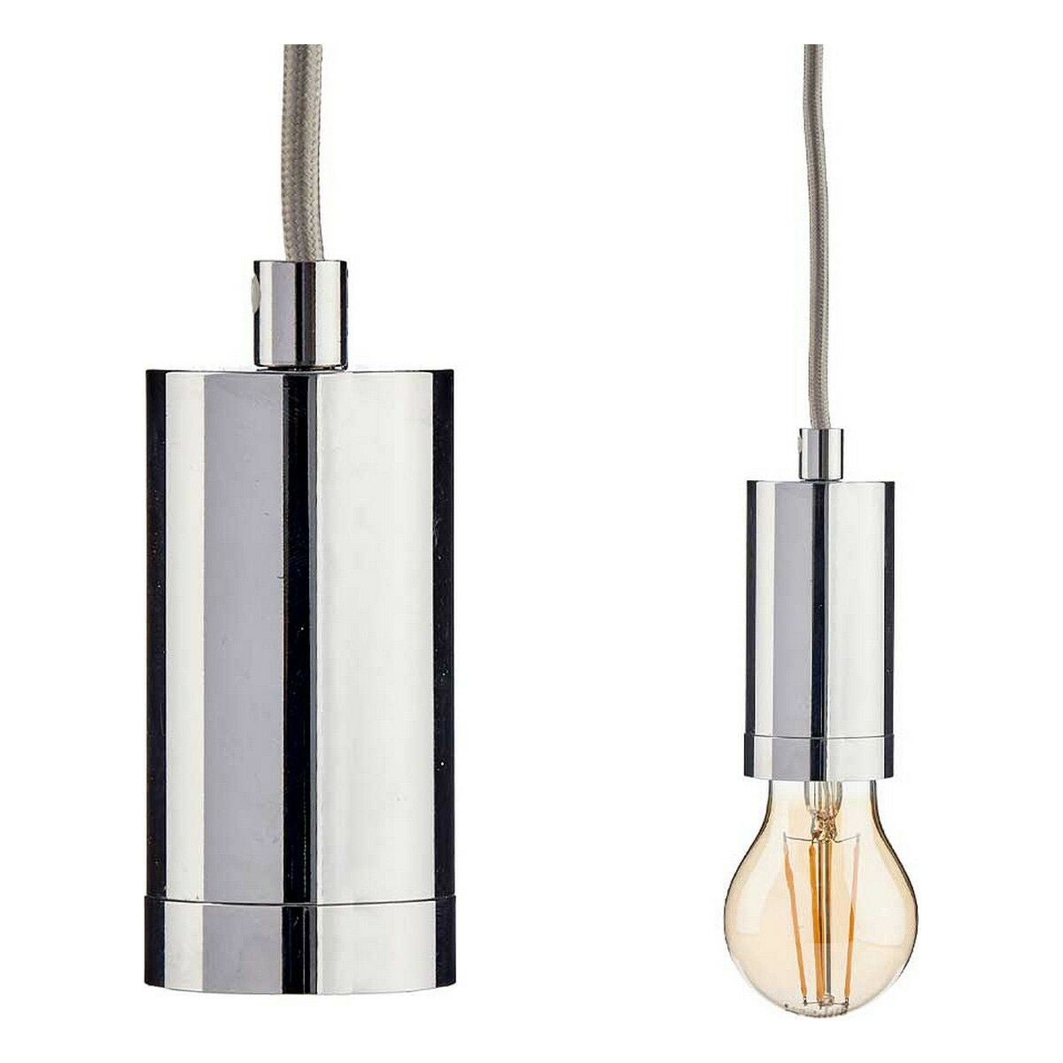 Ceiling Light 220-250 V 60 W Silver Metal (6 Units)-2