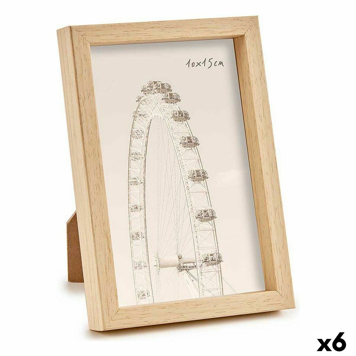 Photo frame WPC1020ML-1 Brown Natural Plastic (6 Units)-0