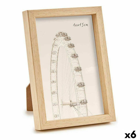 Photo frame WPC1020ML-1 Brown Natural Plastic (6 Units)-0