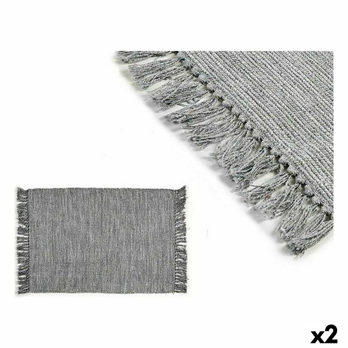 Carpet Grey 10 x 10 x 40 cm 180 x 120 x 1 cm (2 Units)-0