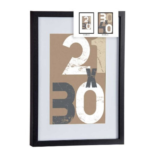 Wall photo frame Black Glass MDF Wood 32,5 x 2,5 x 42,5 cm (6 Units)-1