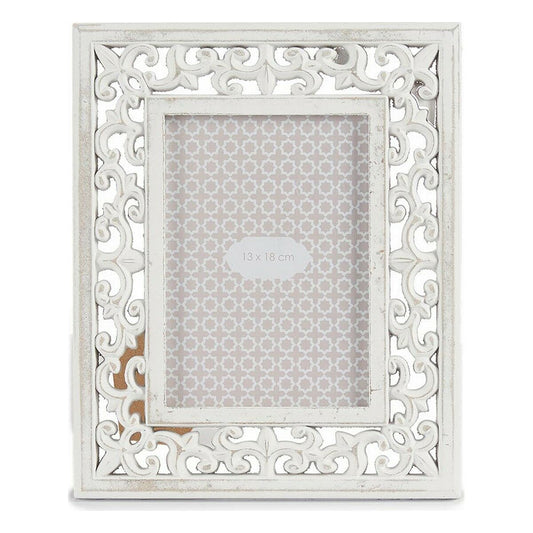 Photo frame Wood White 22 x 27 x 1 cm (6 Units)-1