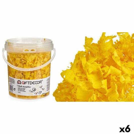 Decorative Shavings Gift Decor VIRUTA-AMARILLO Yellow 1,4 L (6 Units)-0