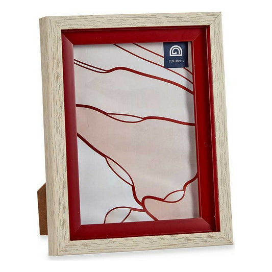 Photo frame 17 x 2 x 21,8 cm Crystal Red Wood Brown Plastic (6 Units)-1