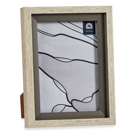 Photo frame 17 x 2 x 21,8 cm Crystal Grey Beige Plastic (6 Units)-1