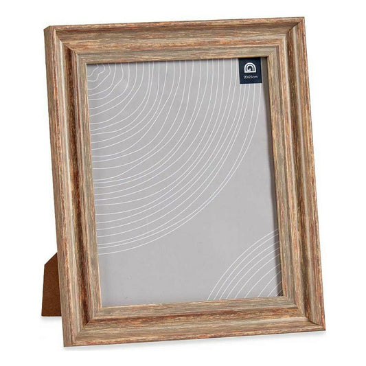 Photo frame 26 x 2 x 31 cm Crystal Wood Brown Copper Plastic (6 Units)-1