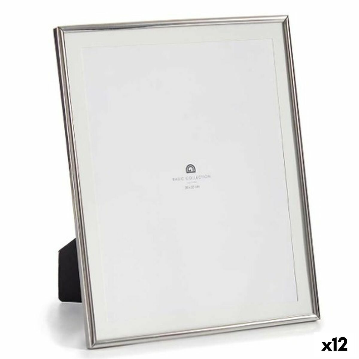 Photo frame Silver Crystal Steel 23 x 28 x 15 cm (12 Units)-0