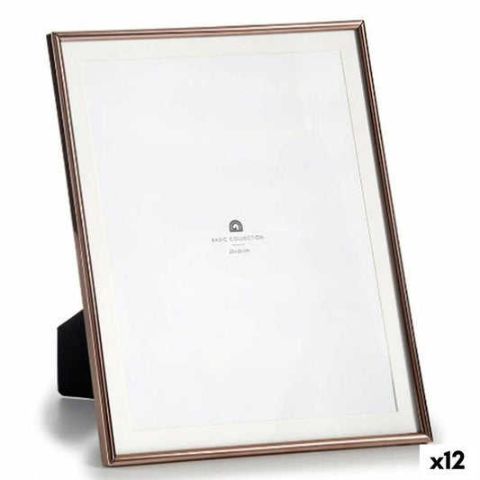 Photo frame Copper Crystal Steel 23 x 28 x 15 cm (12 Units)-0