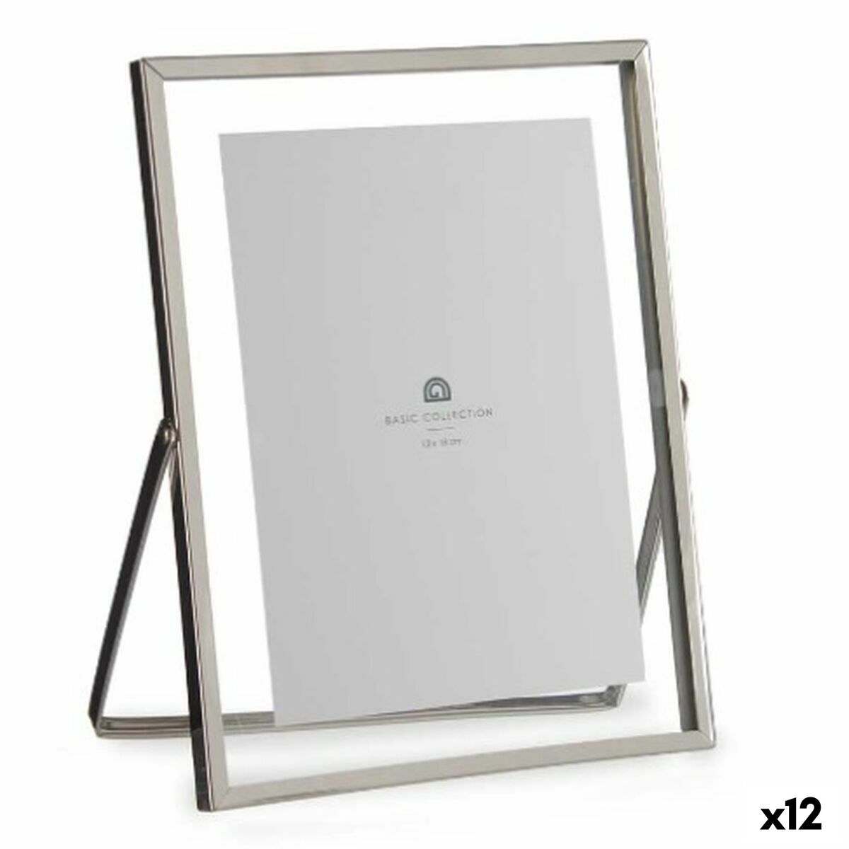Photo frame Silver Metal Glass Plastic 18,5 x 1 x 23 cm (12 Units)-0