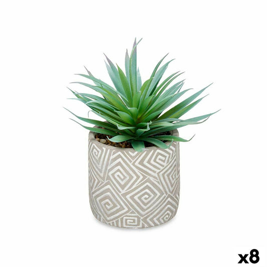 Decorative Plant Ibergarden QY-H012 Wood Plastic Cement Succulent 17 x 21 x 17 cm (8 Units)-0