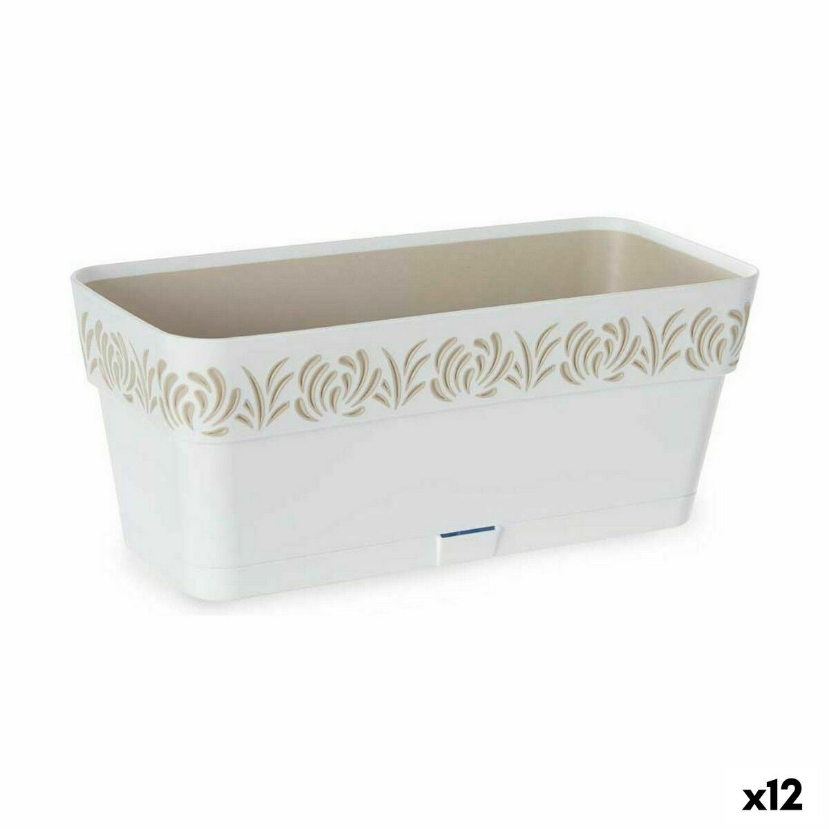 Planter Stefanplast Gaia White Plastic 13,3 x 12,3 x 29,3 cm (12 Units)-0