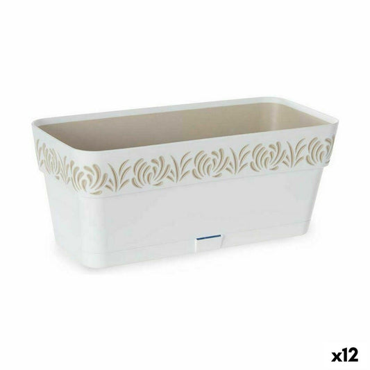 Planter Stefanplast Gaia White Plastic 13,3 x 12,3 x 29,3 cm (12 Units)-0