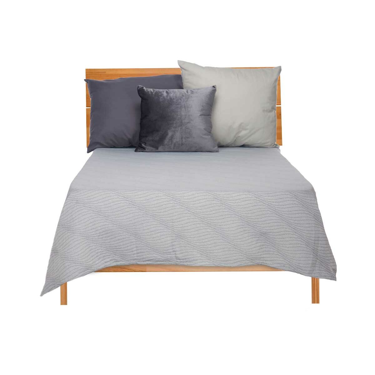 Bedspread (quilt) 240 x 260 cm Grey (4 Units)-3