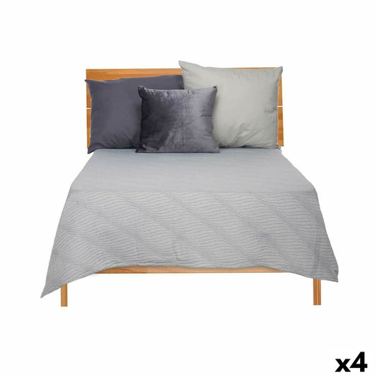 Bedspread (quilt) 240 x 260 cm Grey (4 Units)-0