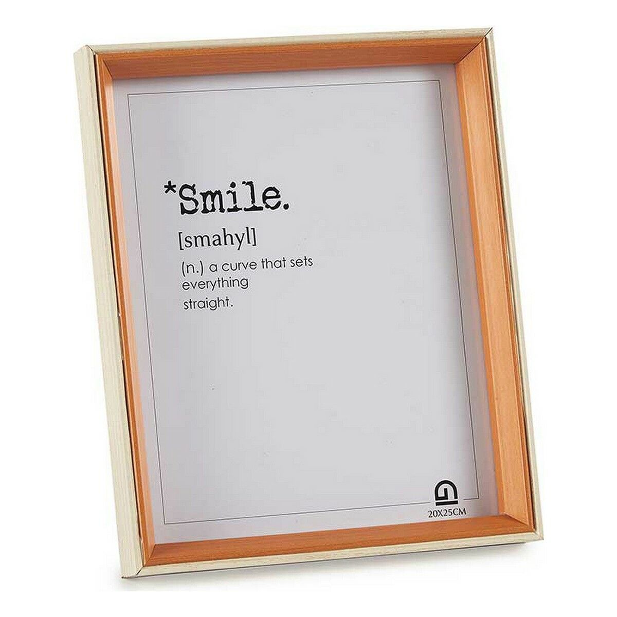 Photo frame 22 x 27 x 3 cm Crystal Brown White MDF Wood (6 Units)-1