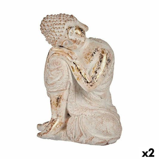 Decorative Garden Figure Ibergarden CC20447 Polyresin Buddha 23 x 33 x 26 cm (2 Units)-0
