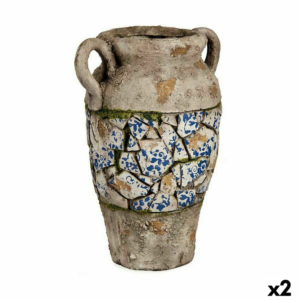 Decorative Garden Figure Ibergarden ZD19007 Polyresin Vase 21 x 34,5 x 28 cm (2 Units)-0