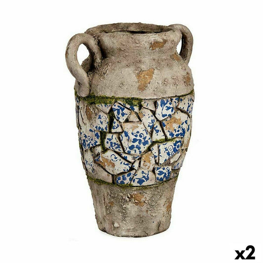 Decorative Garden Figure Ibergarden ZD19007 Polyresin Vase 21 x 34,5 x 28 cm (2 Units)-0