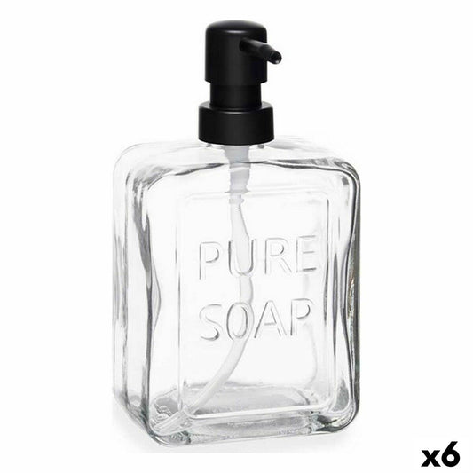 Soap Dispenser Berilo B5463U-1-361 Pure Soap Transparent Crystal Plastic 570 ml 10 x 18 x 6 cm (6 Units)-0