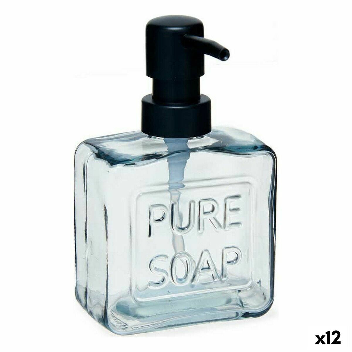 Soap Dispenser Berilo B7130-1-365 Pure Soap Black Crystal Plastic 250 ml 9 x 15 x 5 cm (12 Units)-0