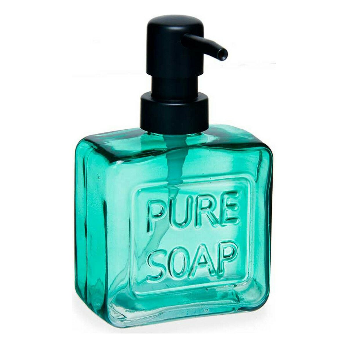 Soap Dispenser Berilo B7130-1-366 Pure Soap Green Crystal Plastic 250 ml 9 x 15 x 5 cm (12 Units)-1