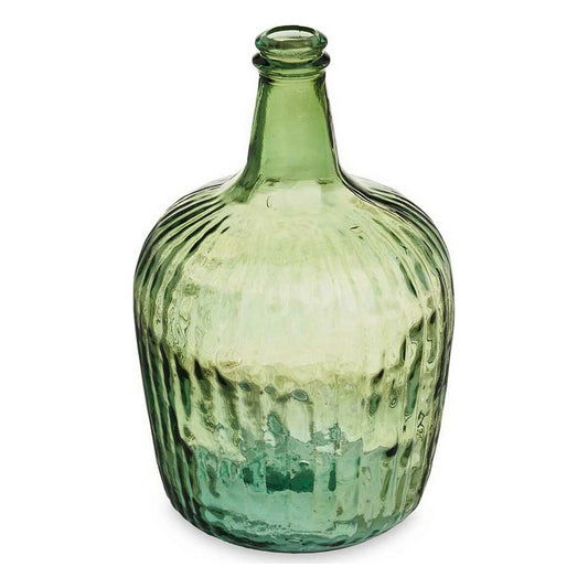 Decorative bottle Gift Decor 2255/08R-G Green Stripes 8 L 19,5 x 35,5 x 19,5 cm Decoration (2 Units)