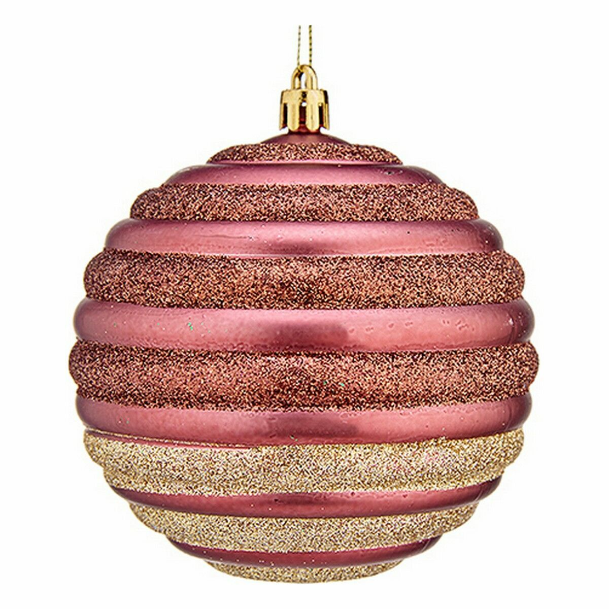 Set of Christmas balls Krist+ 00872 Pink Plastic Circles (6 Units)-2