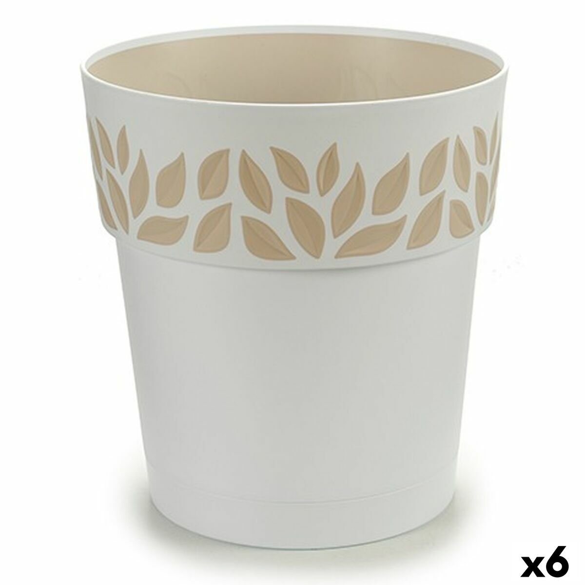 Self-watering flowerpot Stefanplast Cloe White Plastic 25 x 25 x 25 cm (6 Units)-0