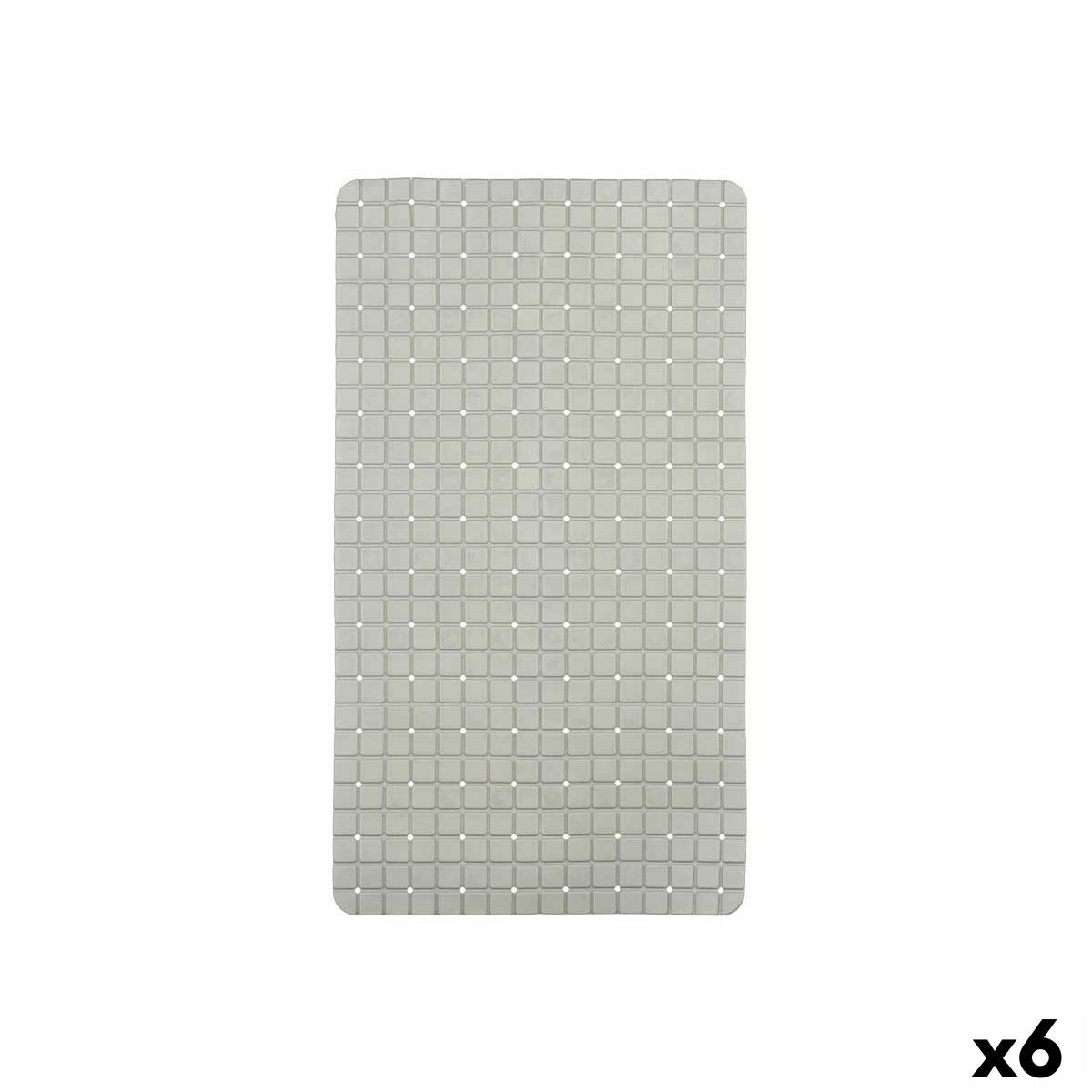 Non-slip Shower Mat Berilo BM509 - 311 BM509 - 311 Grey PVC 67,7 x 38,5 x 0,7 cm Frames (6 Units)-0