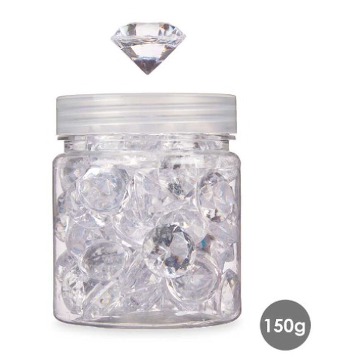 Decorative Stones Diamond 150 g Transparent (16 Units)-1